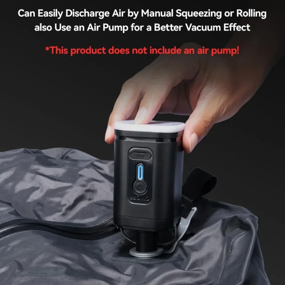 Portable Vacuum Compression Bags for Travel, Space Saving Bag with Hand Pump, Waterproof Clothes Organizer for Suitcase Backpack thumbnail 4