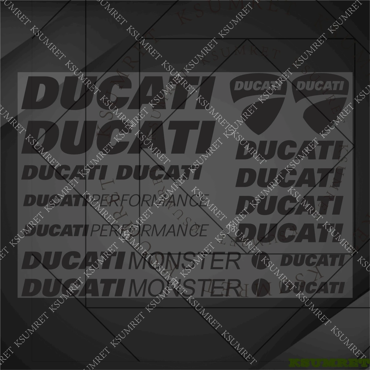 For Ducati Motorcycle Sticker Tank Helmet Logo Decals thumbnail 3