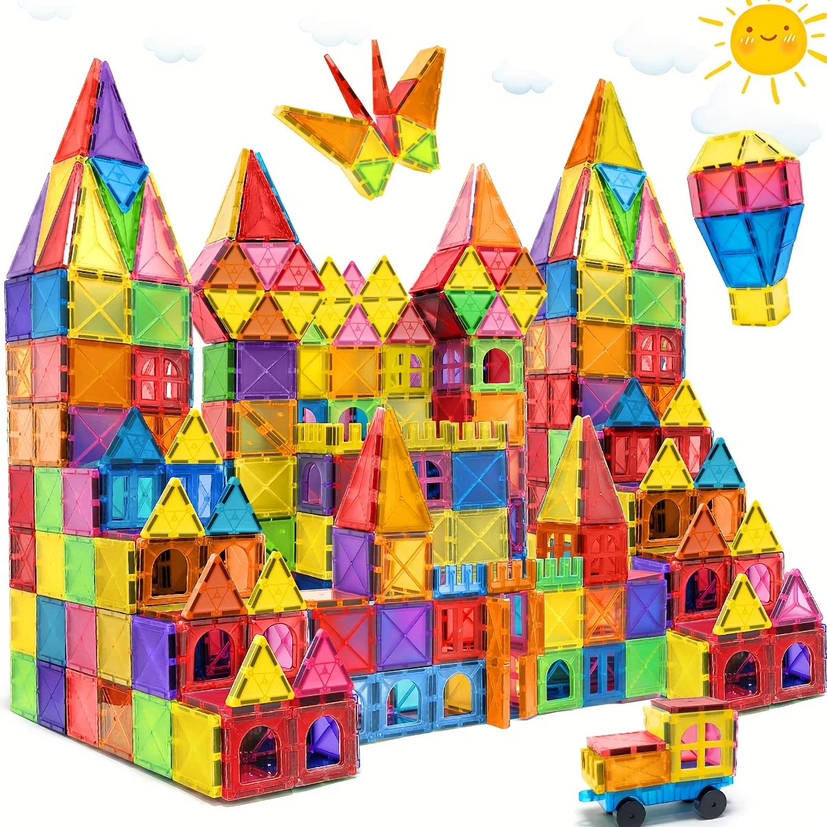 Magnetic Building Block Toys, Magnetic Blocks, Medium-Sized Stacked Building and Puzzle Toys, Creative and Lively Magnetic Toys
