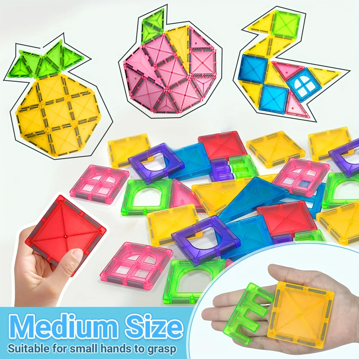 Magnetic Building Block Toys, Magnetic Blocks, Medium-Sized Stacked Building and Puzzle Toys, Creative and Lively Magnetic Toys thumbnail 2