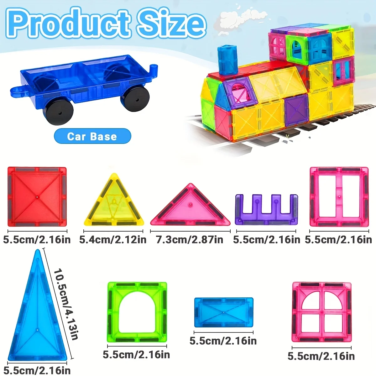 Magnetic Building Block Toys, Magnetic Blocks, Medium-Sized Stacked Building and Puzzle Toys, Creative and Lively Magnetic Toys thumbnail 6