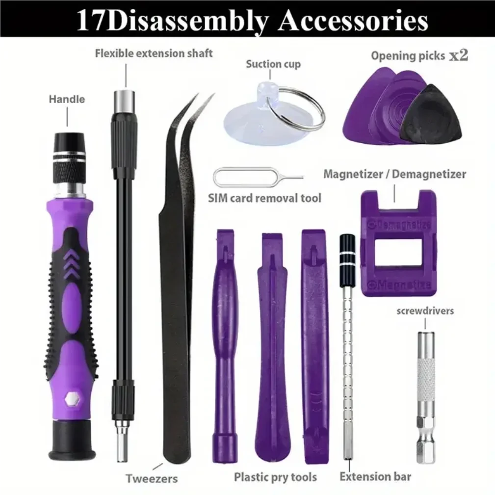 115-in-1 Multi-Functional Screwdriver Set – Strong Magnetic High Hardness Tool Kit with Special-Shaped Screwdrivers thumbnail 4