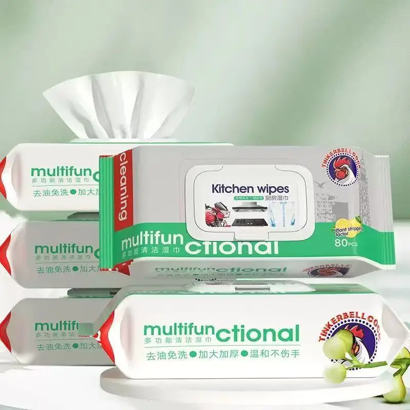 Multifunctional Heavy Duty Degreasing Cleaning Wipes Extra Large &amp; Thick 80pcs Disposable Kitchen Towels Deep Grease thumbnail 4