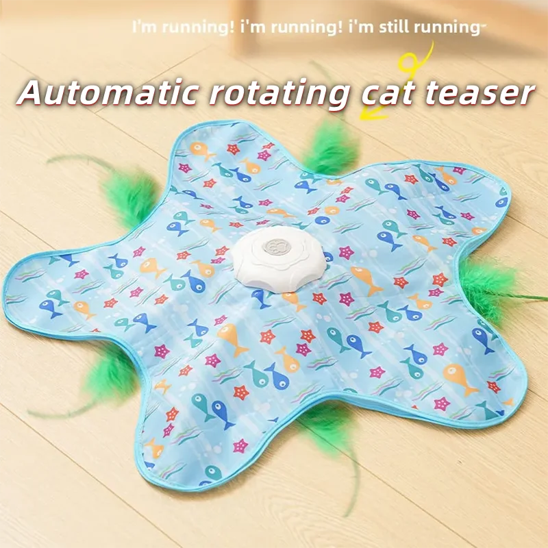 Electric cat turntable pet toy self-stimulating and relieving boredom automatic intelligent cat funny stick sports consumption thumbnail 2
