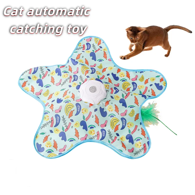 Electric cat turntable pet toy self-stimulating and relieving boredom automatic intelligent cat funny stick sports consumption thumbnail 6