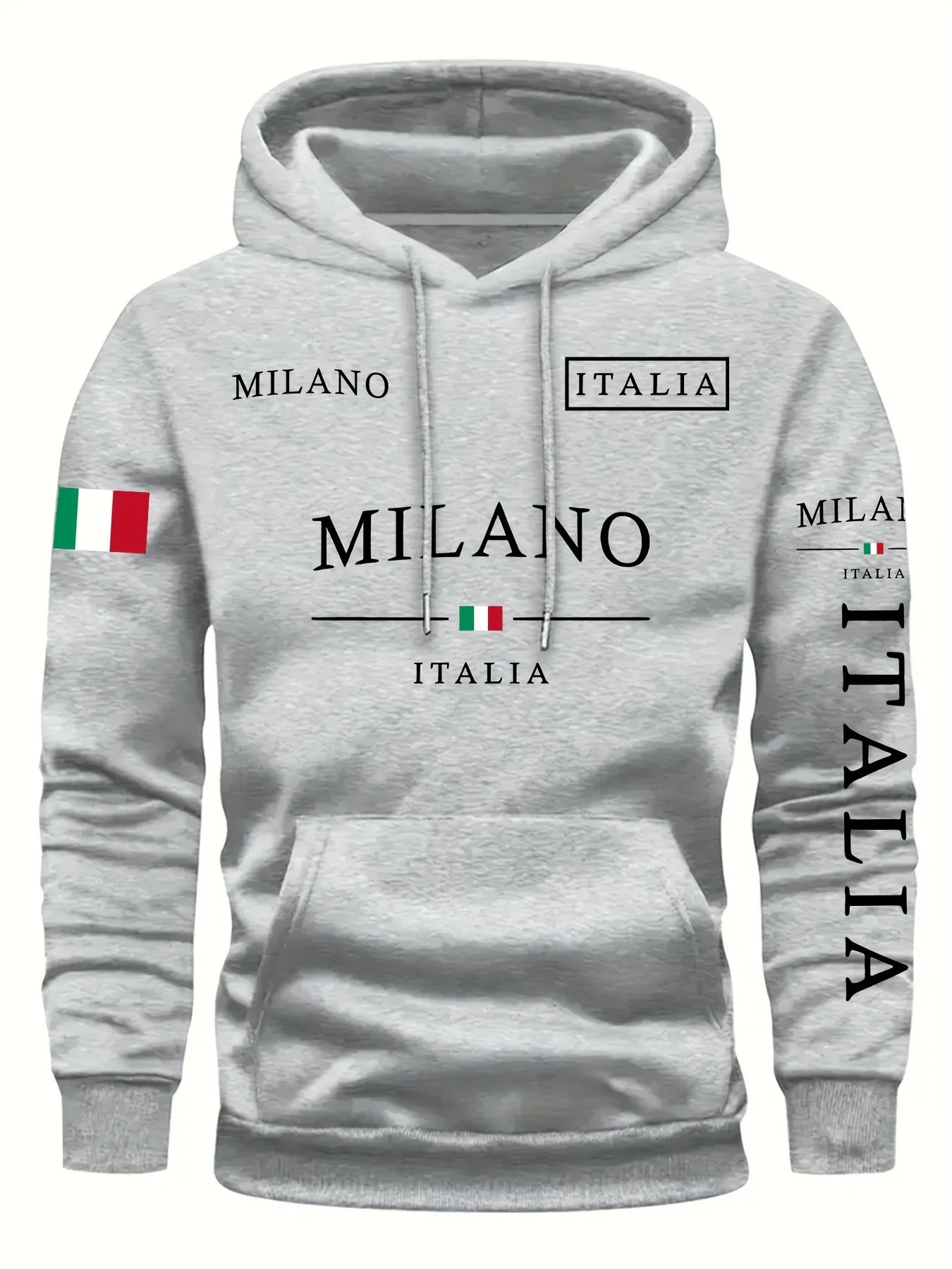 ITALIA MILANO Men Women Hoodie Outdoor Street Casual Sports Vacation Trend Spring Autumn Winter Couple Sweatshirt Top Clothing thumbnail 5