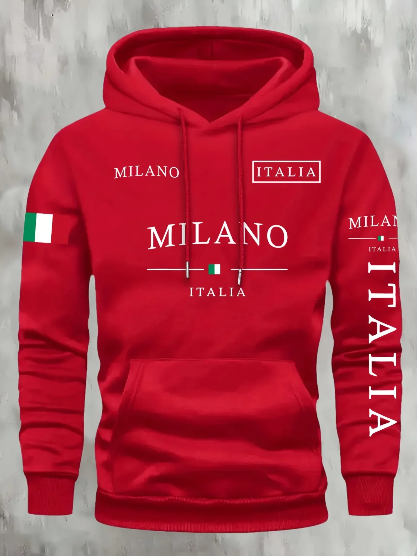 ITALIA MILANO Men Women Hoodie Outdoor Street Casual Sports Vacation Trend Spring Autumn Winter Couple Sweatshirt Top Clothing thumbnail 4