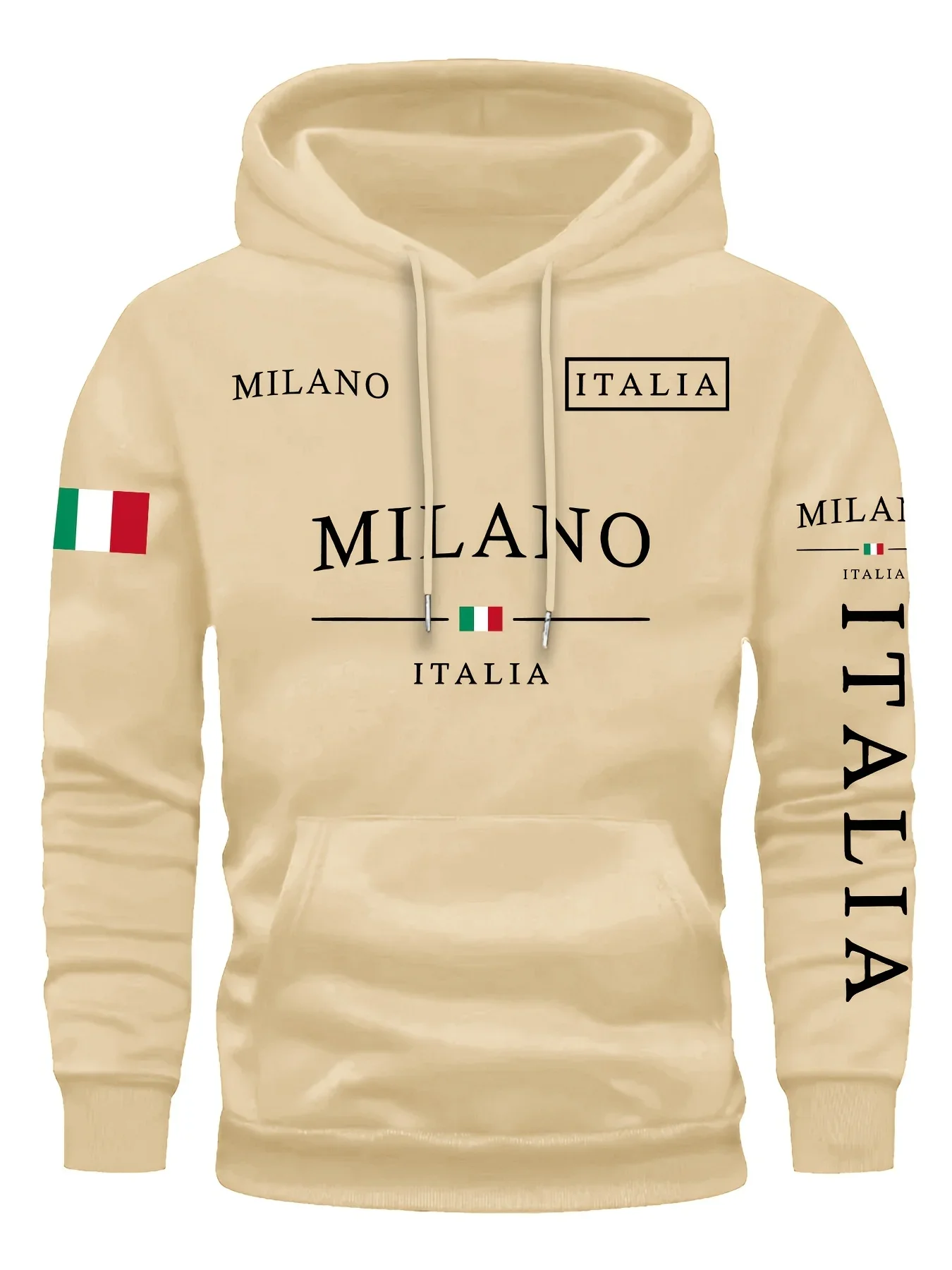 ITALIA MILANO Men Women Hoodie Outdoor Street Casual Sports Vacation Trend Spring Autumn Winter Couple Sweatshirt Top Clothing thumbnail 6