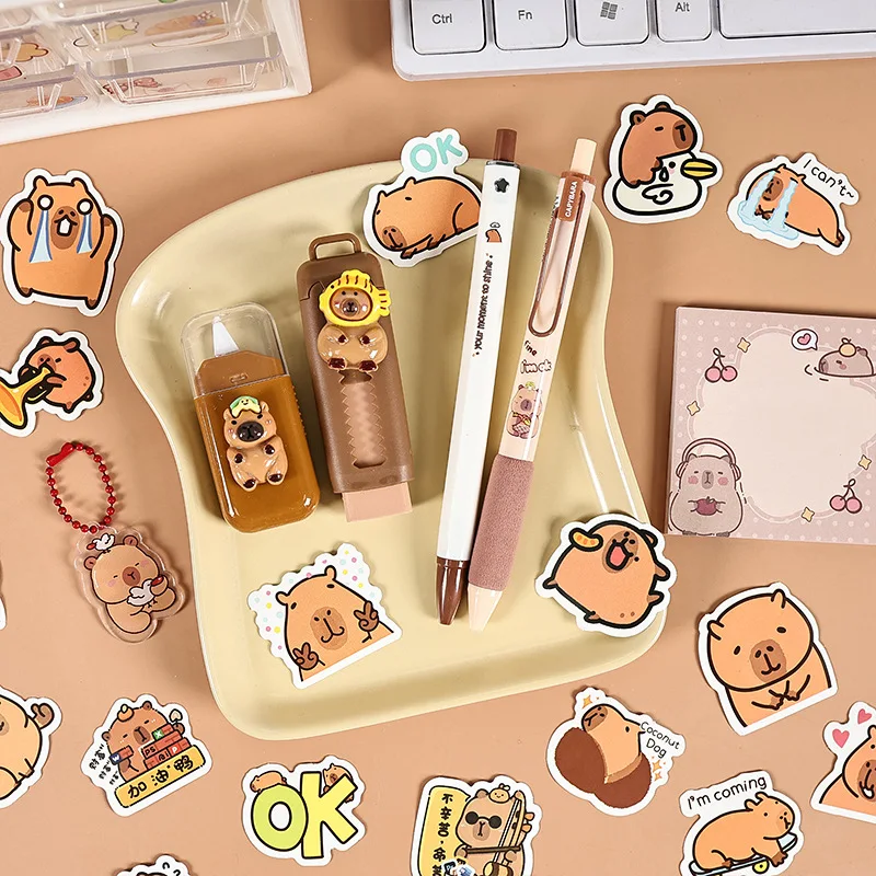 7-pcs Capibala Stationery Set, Student Gifts, Learning Supplies, School Season Gifts, Prizes, Handheld Gifts, Unisex Pen thumbnail 2