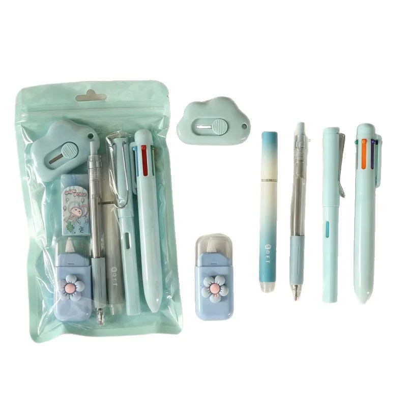 7-Pcs Stationery Set High-Quality Student Graduation Gift Neutral Pen Learning Companion Stationery Pack for Achievers， office thumbnail 5