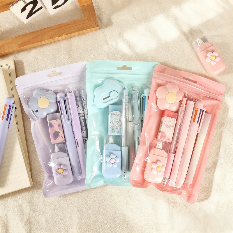 7-Pcs Stationery Set High-Quality Student Graduation Gift Neutral Pen Learning Companion Stationery Pack for Achievers， office thumbnail 2