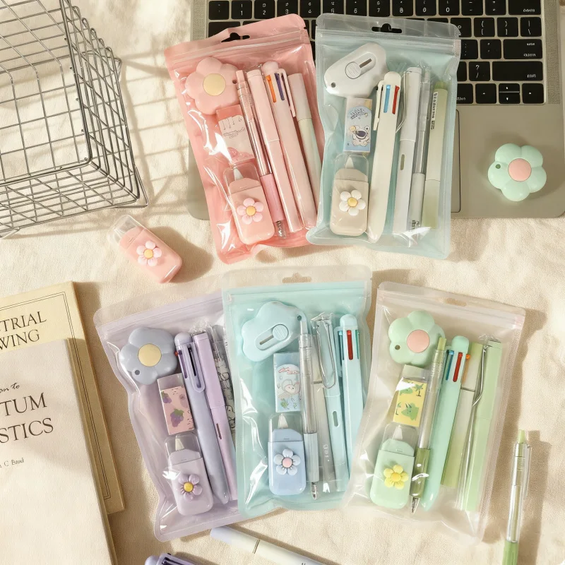7-Pcs Stationery Set High-Quality Student Graduation Gift Neutral Pen Learning Companion Stationery Pack for Achievers， office thumbnail 3