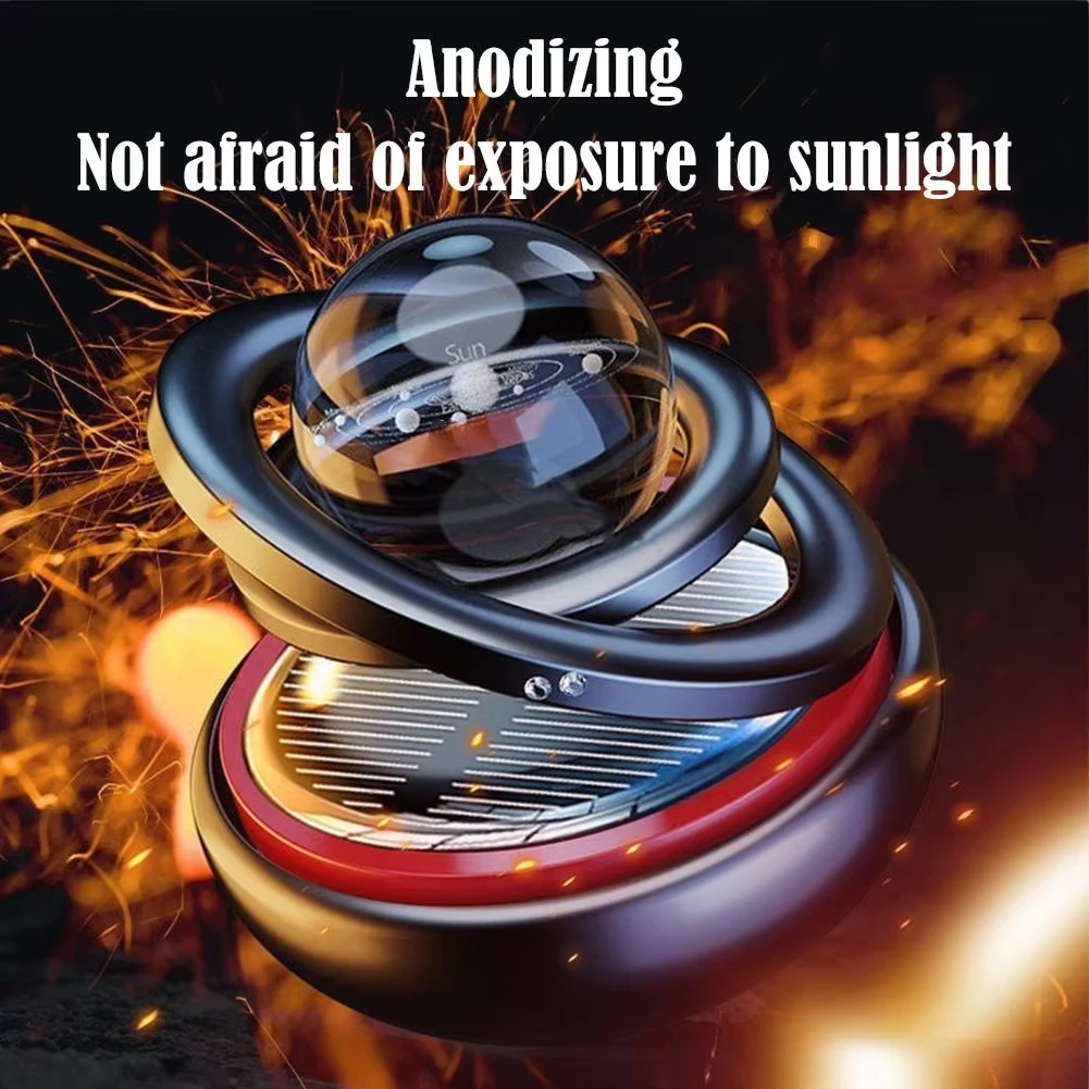 Car Solar Aromatherapy Ornaments Double Suspended Crystal Ball Rotating Aromatherapy Perfume For Home Car  Decor thumbnail 4