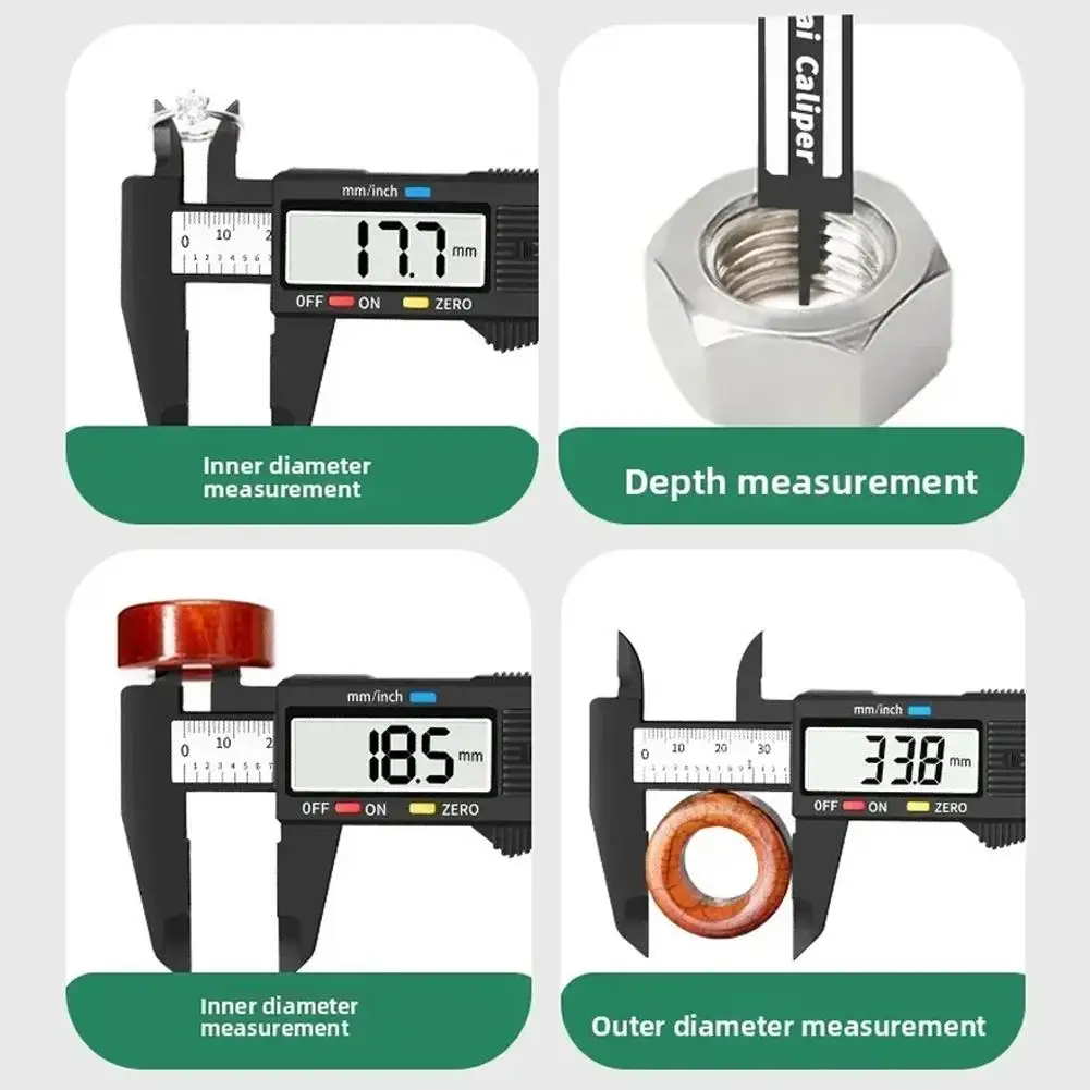 Vernier Digital Caliper With LCD Display Precision Measurement Inspection Tool Work Analysis Instrument Gauge thumbnail 5