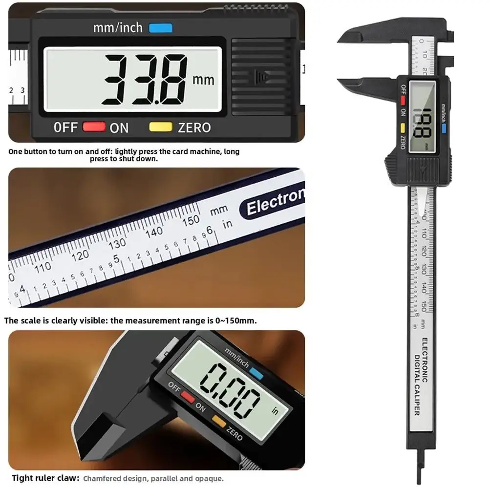 Vernier Digital Caliper With LCD Display Precision Measurement Inspection Tool Work Analysis Instrument Gauge thumbnail 4