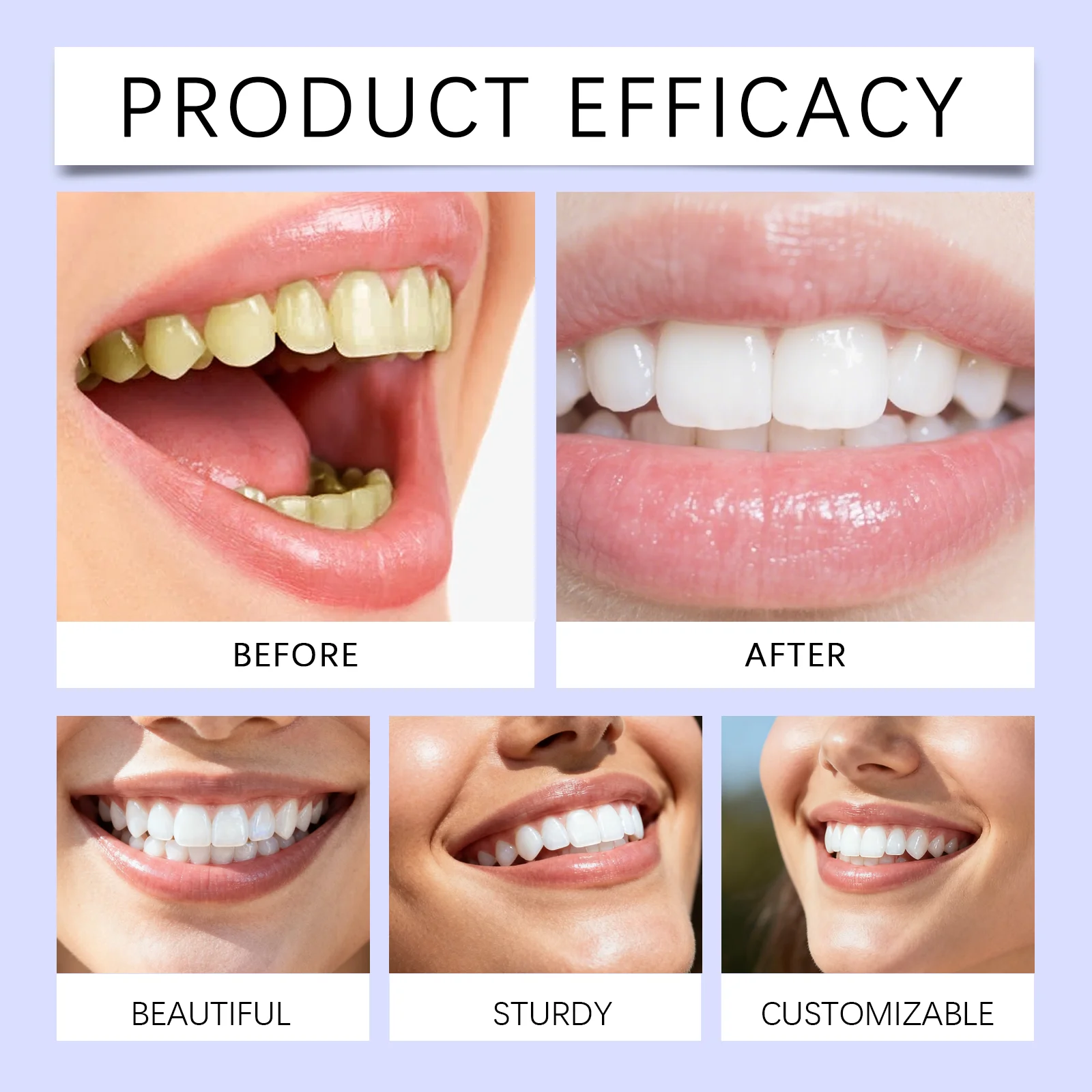 Purple Teeth Whitening Strips Oral Cleaning Removal Gel  Improve Dental Yellowing Oral Care, for Lasting Bright Smile thumbnail 5