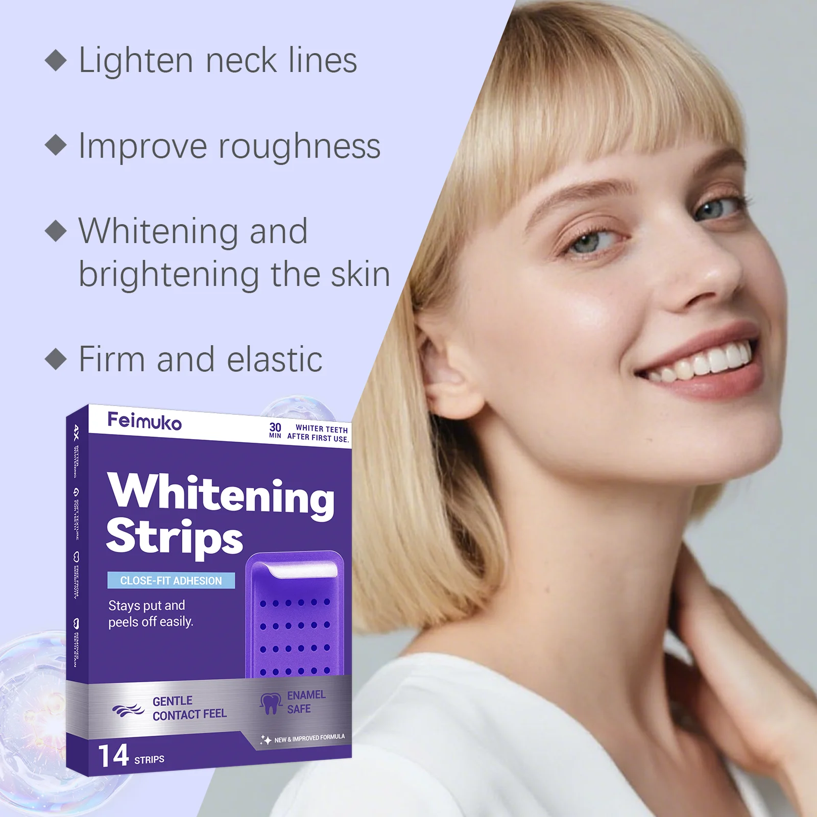 Purple Teeth Whitening Strips Oral Cleaning Removal Gel  Improve Dental Yellowing Oral Care, for Lasting Bright Smile thumbnail 6