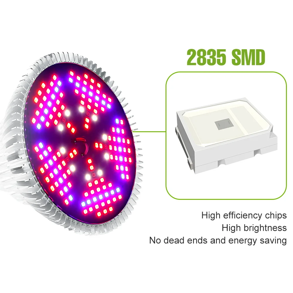 150W E27 Full Spectrum Plant Bulb LED Indoor Hydroponic Growth Box E14 Greenhouse Tent Vegs Fruit Succulent Seeds Cultivation thumbnail 3