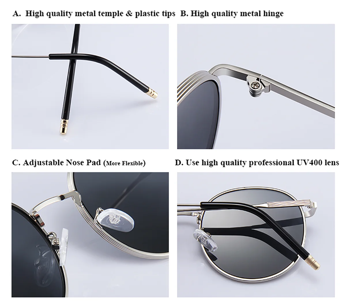 New Luxury Oversized Sunglasses Metal Round Glasses UV400 Womens Vacation Style Sunglasses Daily Outfit Summer Travel Sunglasses thumbnail 5