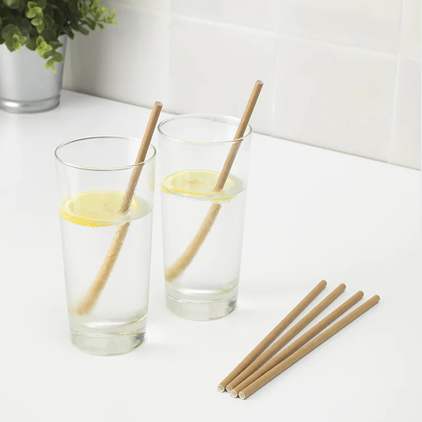 100 Pcs Paper Straws 7.75 in Long Disposable Straws for Smoothies Tumblers Cocktail MilkShake for Coffee House Diner Or Home thumbnail 4