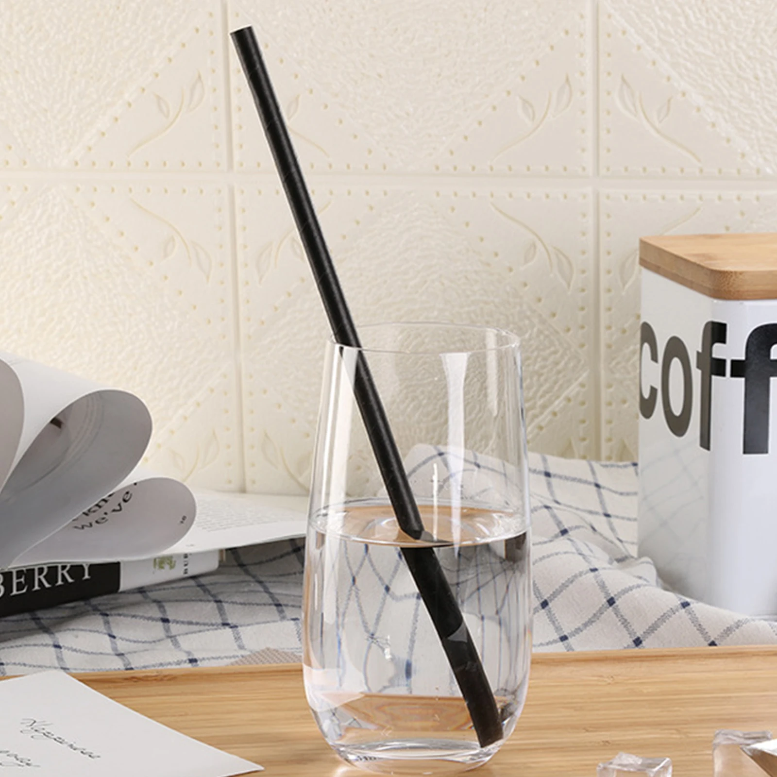 100 Pcs Paper Straws 7.75 in Long Disposable Straws for Smoothies Tumblers Cocktail MilkShake for Coffee House Diner Or Home thumbnail 6