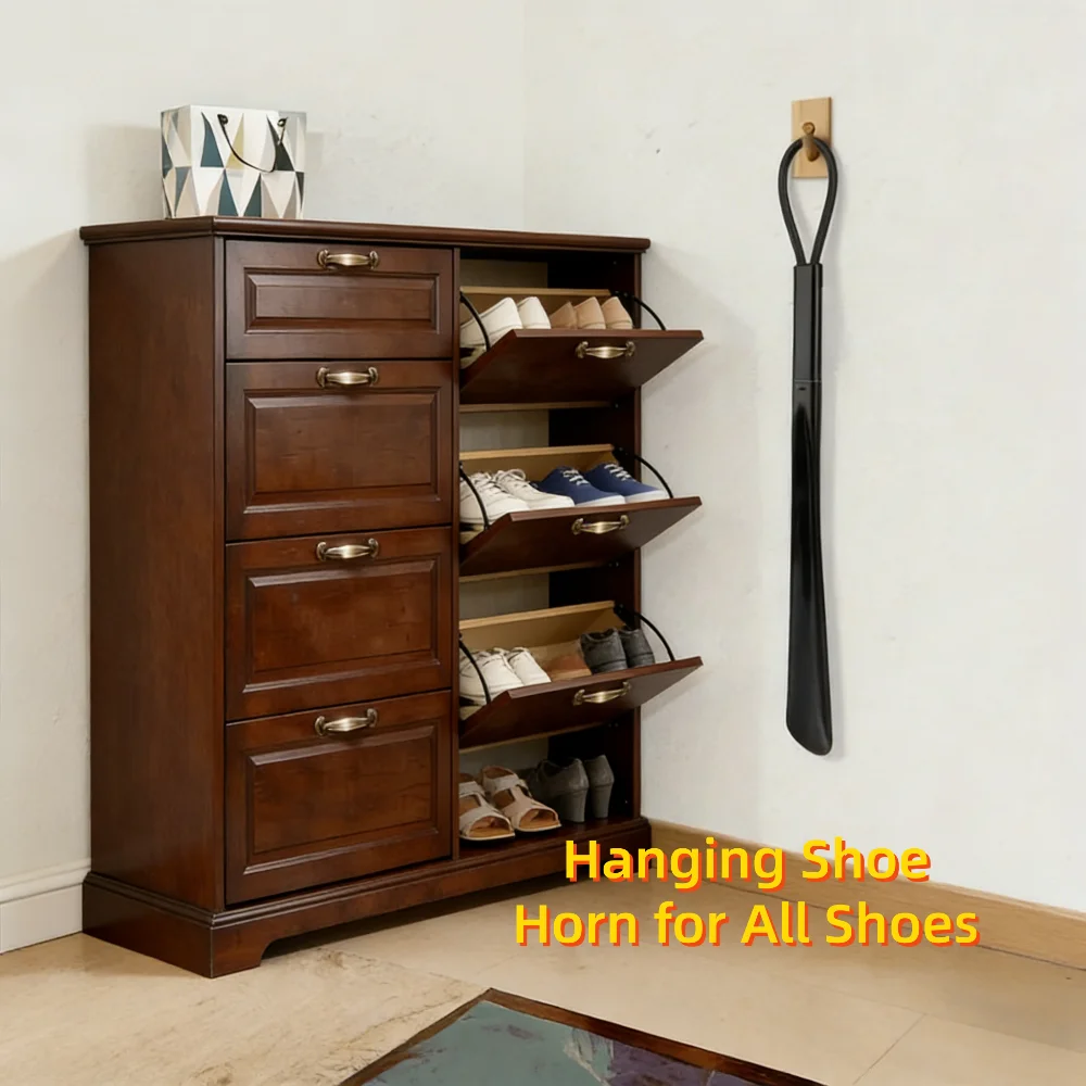 Extra Long Shoe Horn No Bend ABS Non-Slip Durable Shoe Helper for Elderly Pregnant Women Men Boots High Heels Hanging Shoehorn thumbnail 2