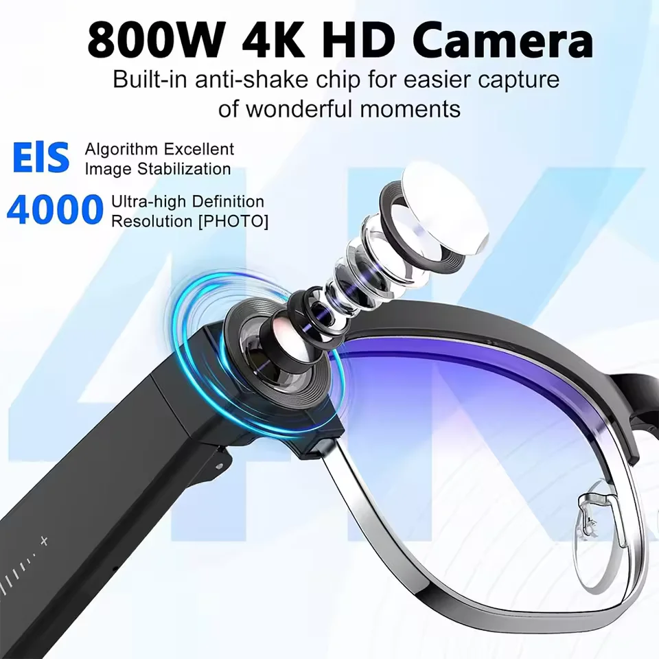 2026New 800W Pixel Camera Smart Glasses Men Video Recording AI Photo Recognition Bluetooth Call Voice Translation Sunglasses Man thumbnail 2