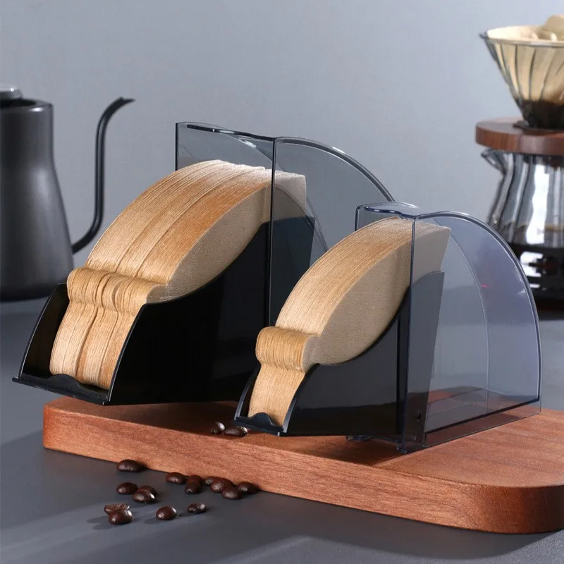 Coffee Filter Paper Dustproof Box V02/V01 Fan-shaped Storage Box Thickened  Durable Professional Hand-brewed Coffee Accessories thumbnail 2