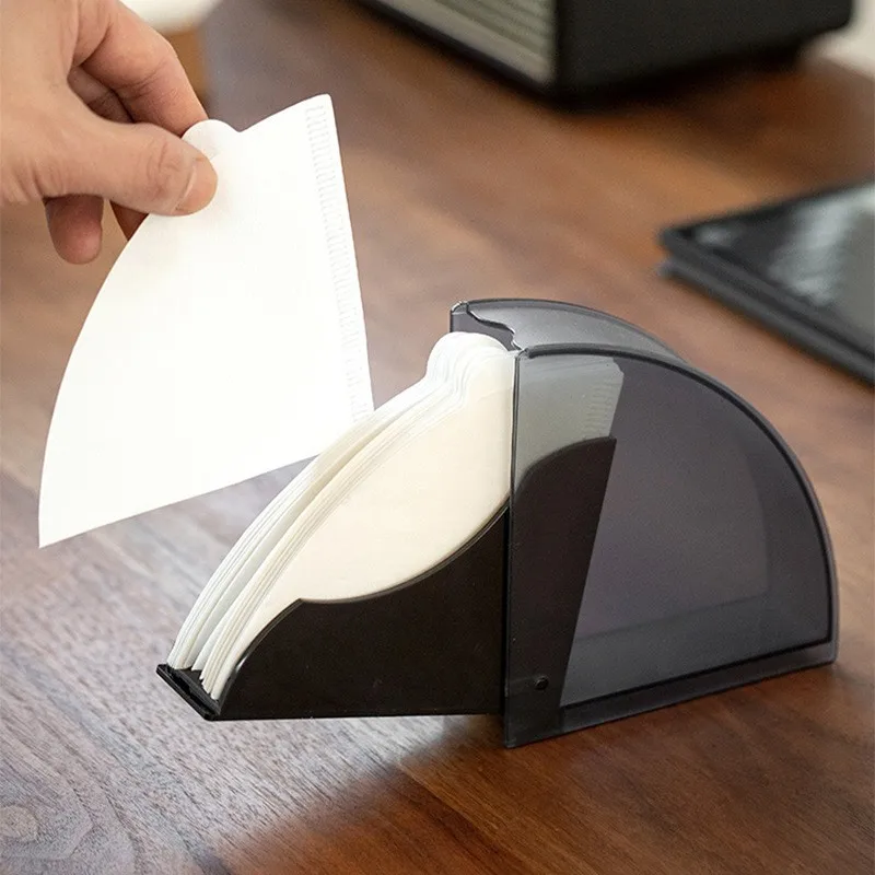 Coffee Filter Paper Dustproof Box V02/V01 Fan-shaped Storage Box Thickened  Durable Professional Hand-brewed Coffee Accessories thumbnail 3