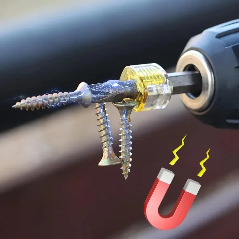 10/1PCS Screwdriver Bit Powerful Magnetizer Universal 1/4" Hex Drill Magnetic Ring Screw Holder Magnetic Coil Repair Hand Tools thumbnail 2