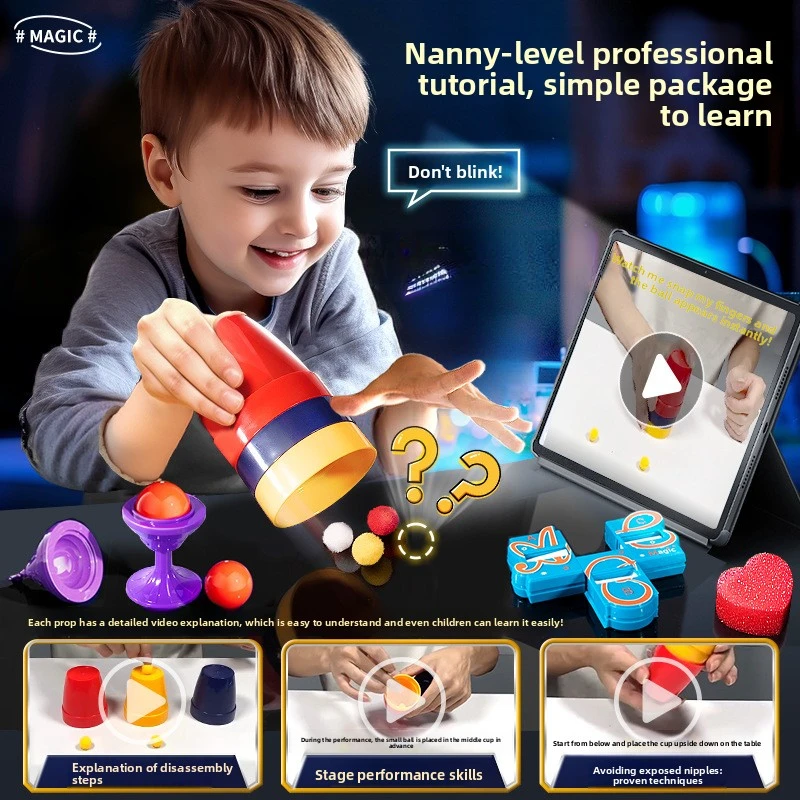 Fantastic Magic Trick Gift Box Set Awesome Poker Show Props Toy for Children Creative Birthday Present Home Party Performance thumbnail 2