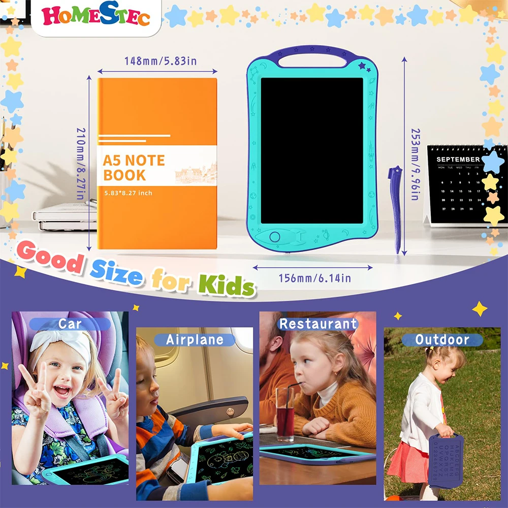Astrodraw Drawing Pad Colorful LCD Writing Tablet Doodle Board Presentation Supplies Fluorescent Boards Office School Supplies thumbnail 6