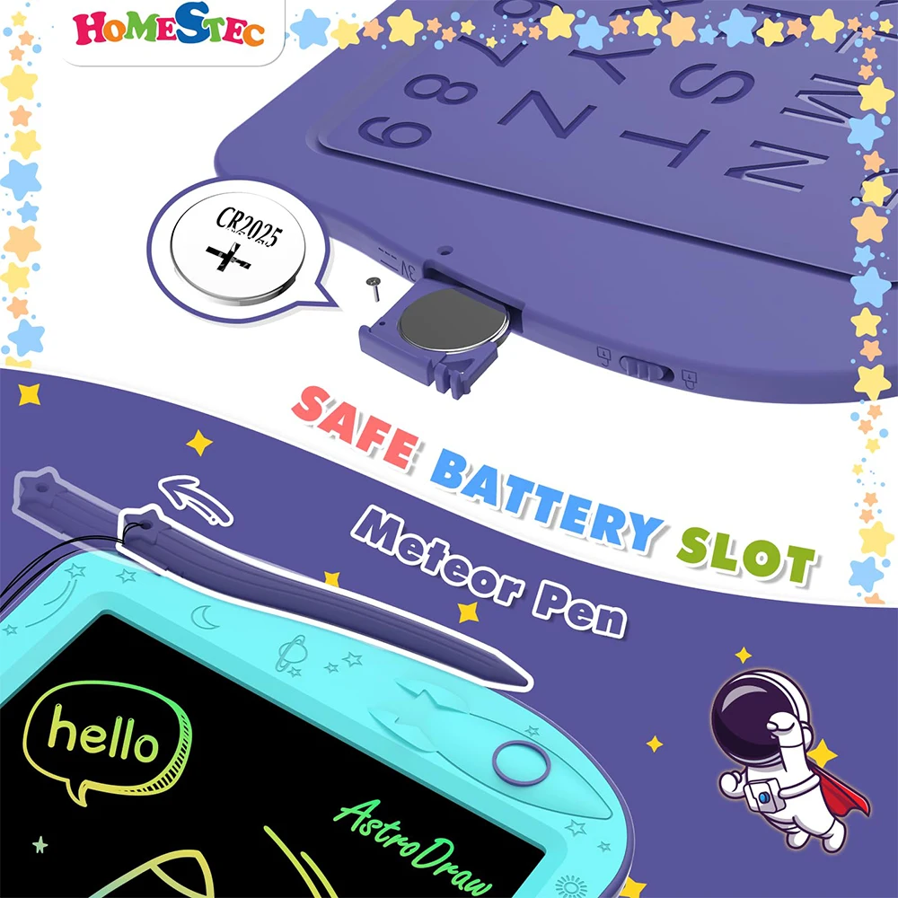Astrodraw Drawing Pad Colorful LCD Writing Tablet Doodle Board Presentation Supplies Fluorescent Boards Office School Supplies thumbnail 4