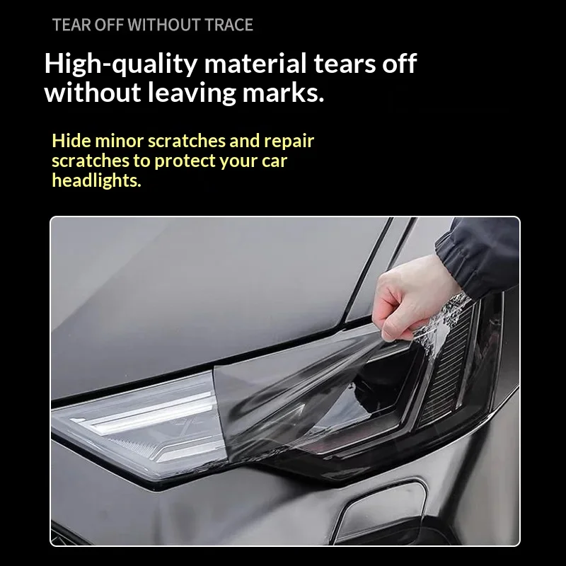 Gloss Transparent Light Black Smoke PVC Film Tint Headlight Taillight Wrap Cover Film Foil Sticker Cover Armored Film for Cars thumbnail 6