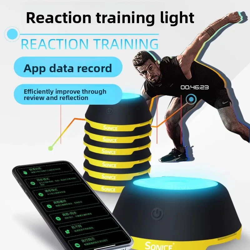 Reaction Training Lights Agility Trainer for Basketball Soccer, Quick Response Portable Coordination Drills Equipment for Sports thumbnail 2