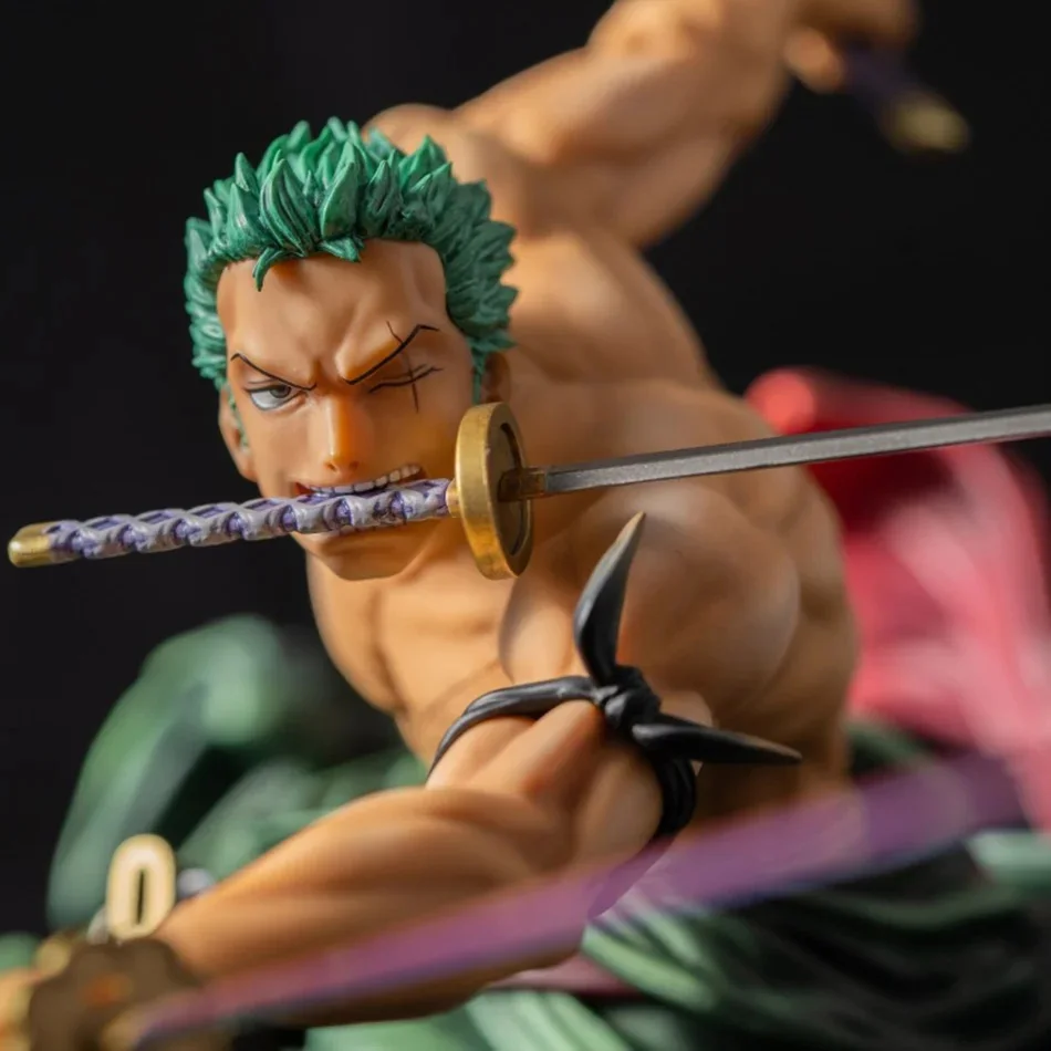 10cm One Piece Anime Figure GK Roronoa Zoro Three-blade Sa-maximum Manga Anime Statue Action Figure Collection Model Kid Toy thumbnail 4