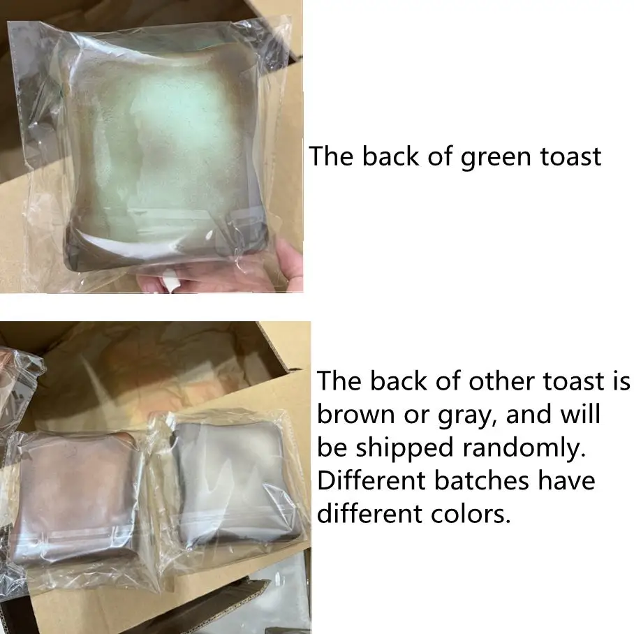 Soft Simulated Toast Squeeze Stress Relief Toys Squishy Bread Squeeze Fidget Toys Decompression Slow Rebound Sensory Toy Adults thumbnail 5