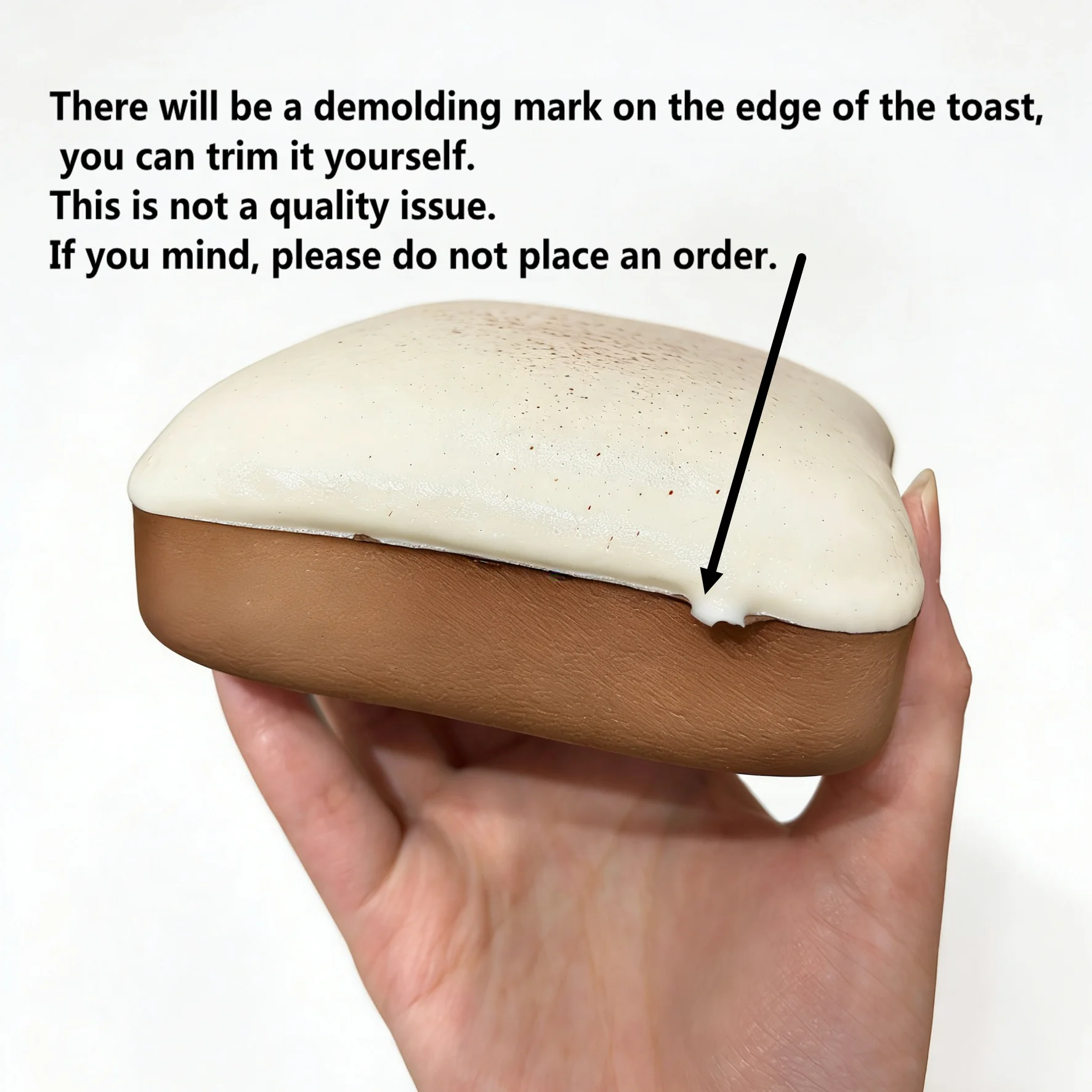 Soft Simulated Toast Squeeze Stress Relief Toys Squishy Bread Squeeze Fidget Toys Decompression Slow Rebound Sensory Toy Adults thumbnail 3