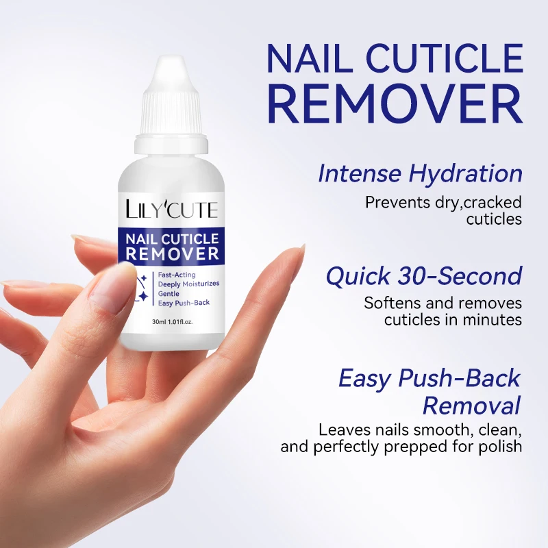 LILYCUTE 30ml Nail Cuticle Remover Quick Softening Gel For Nail Dead Skin Gentle Remover Manicure Care Easy Cuticle Cleaner Tool thumbnail 3