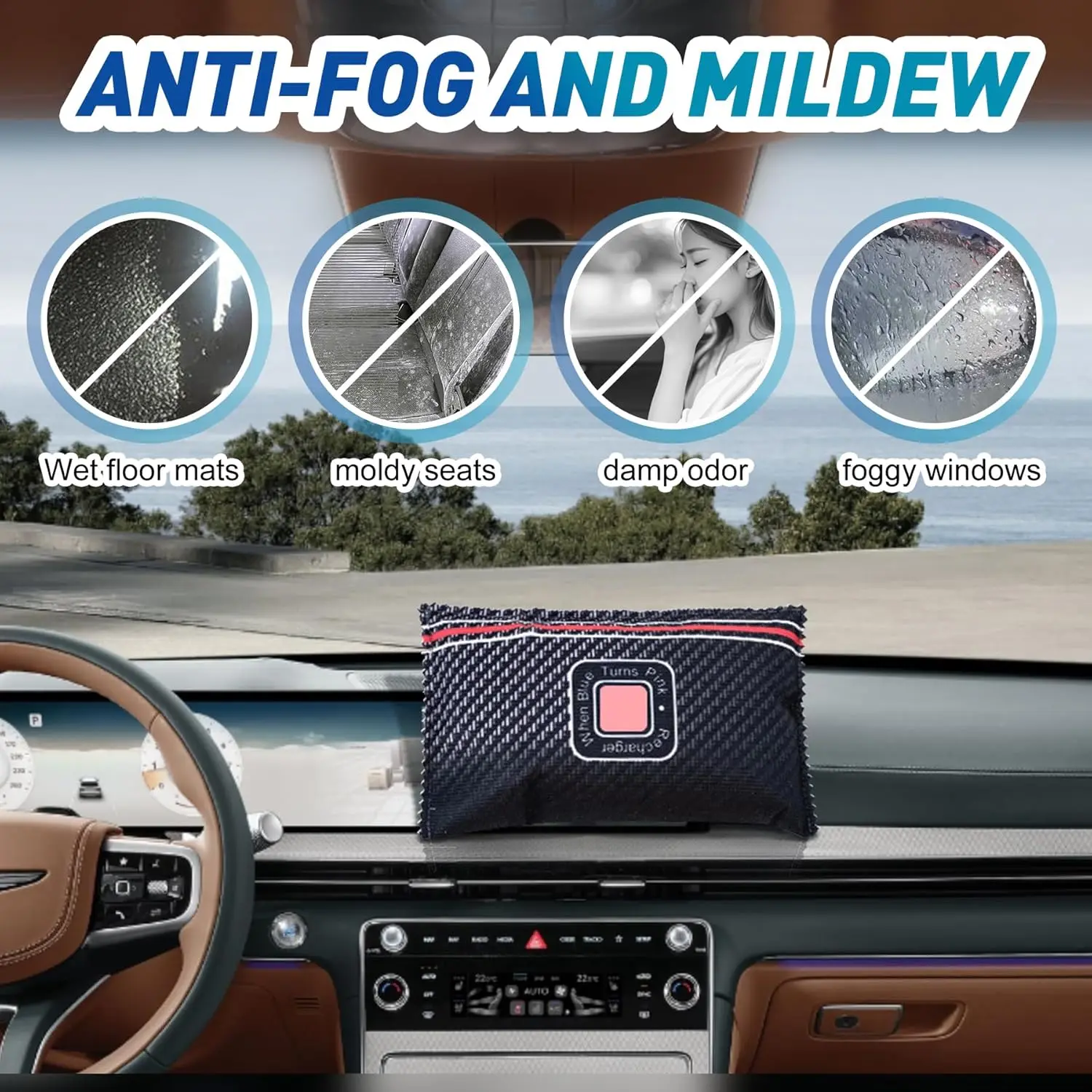 Reusable Silicone Dehumidifier Bag Car Air Freshener Interior Wardrobe Room Home Moisture Absorber Dampness Preventer Drying Bag thumbnail 4