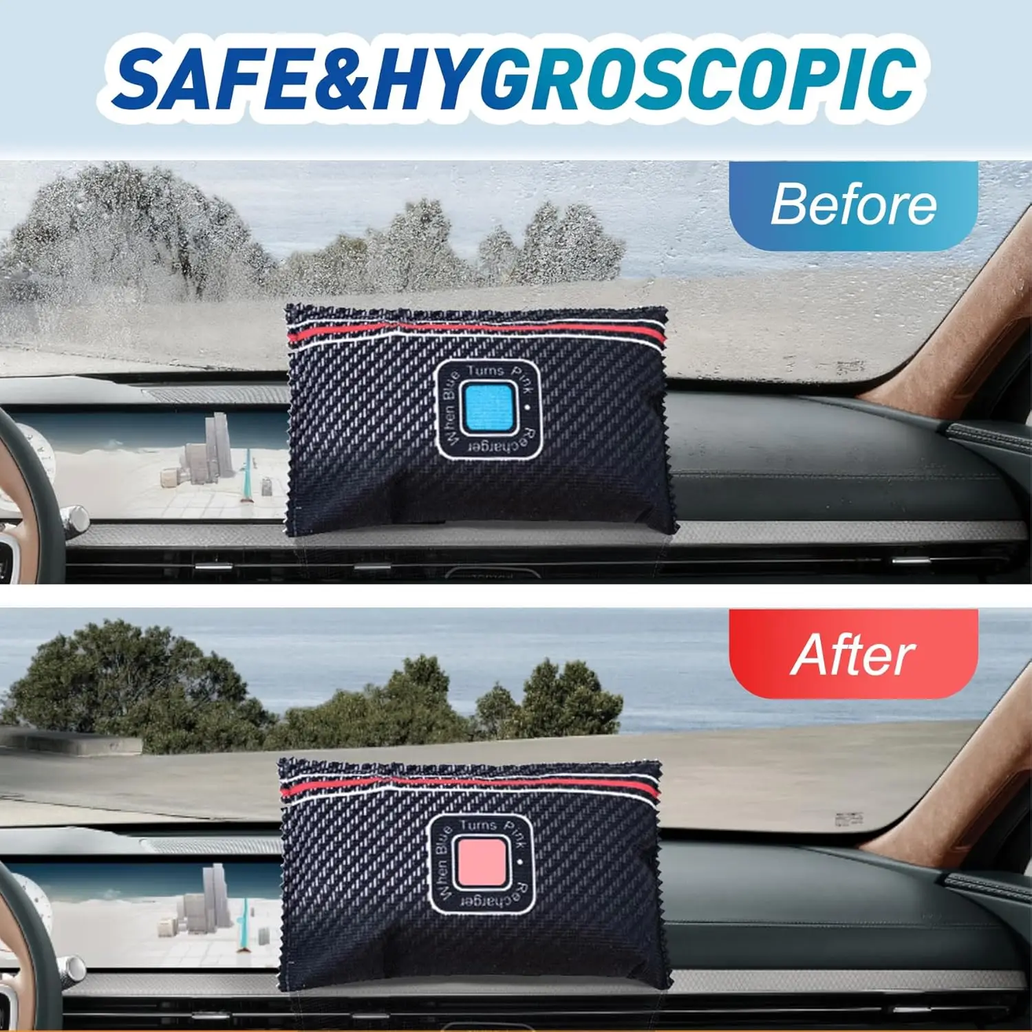 Reusable Silicone Dehumidifier Bag Car Air Freshener Interior Wardrobe Room Home Moisture Absorber Dampness Preventer Drying Bag thumbnail 2