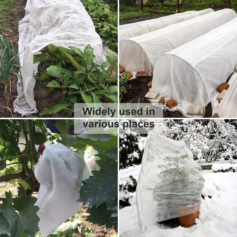 Garden Mulch Fabric160cm×1000cmThickened Non-Woven Fabric Plant Cold Protection Cover for Vegetables and Fruit Trees, Anti-Freez thumbnail 2
