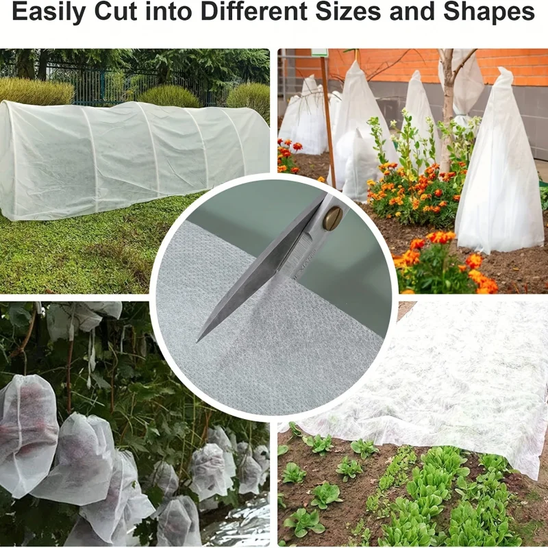 Garden Mulch Fabric160cm×1000cmThickened Non-Woven Fabric Plant Cold Protection Cover for Vegetables and Fruit Trees, Anti-Freez thumbnail 6