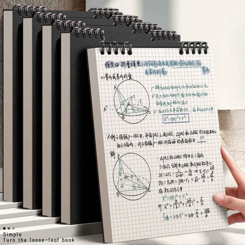 A5 60 Sheets Thick Notebook Spiral Binding Loose-leaf Notebooks with Lines Pages for Students School Office Stationery Supplies thumbnail 2