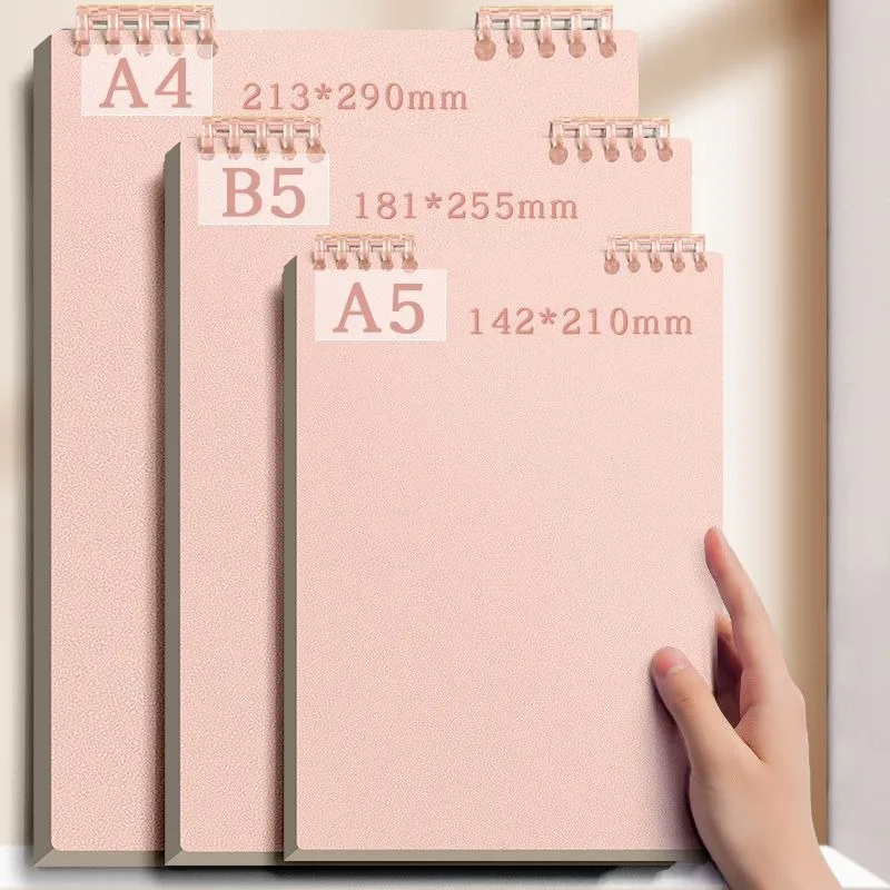 A5 60 Sheets Thick Notebook Spiral Binding Loose-leaf Notebooks with Lines Pages for Students School Office Stationery Supplies thumbnail 3
