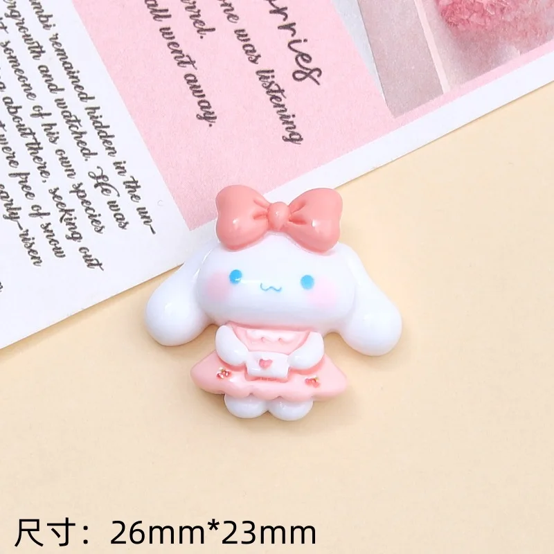 12PCS Bright Flour Skirt Cat Handmade DIY Cream Glue Phone Case Keychain Hairpin Hole Hole Shoe Buckle Resin Material thumbnail 6
