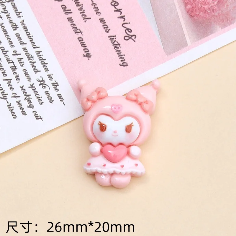 12PCS Bright Flour Skirt Cat Handmade DIY Cream Glue Phone Case Keychain Hairpin Hole Hole Shoe Buckle Resin Material thumbnail 4