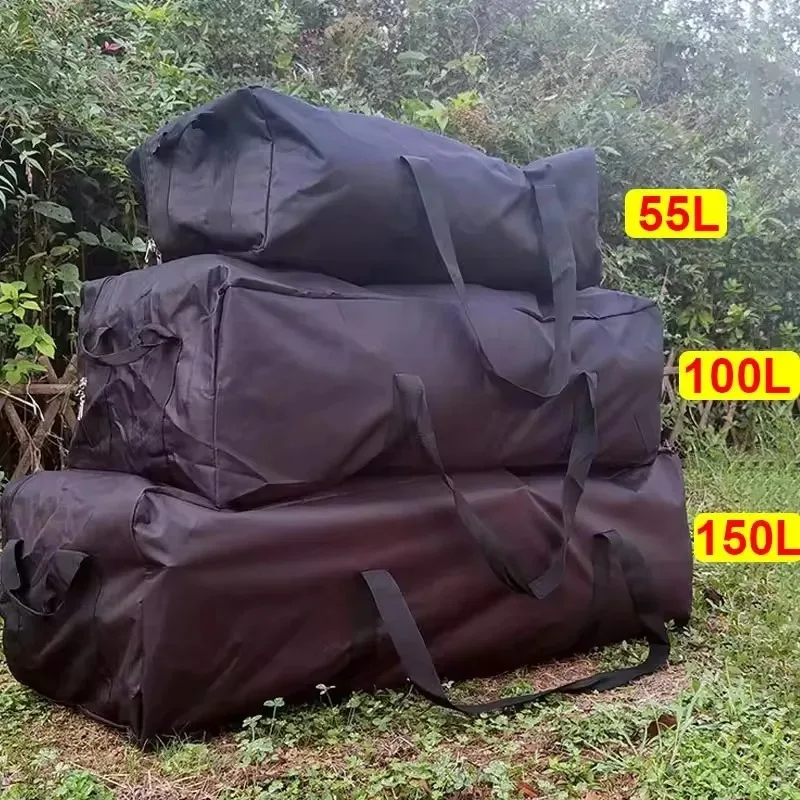 1680D Oxford Fabric Outdoor Waterproof Storage Bag | 55L-150L Foldable Luggage Duffle Backpack Waterproof Large Hiking Handbags thumbnail 4