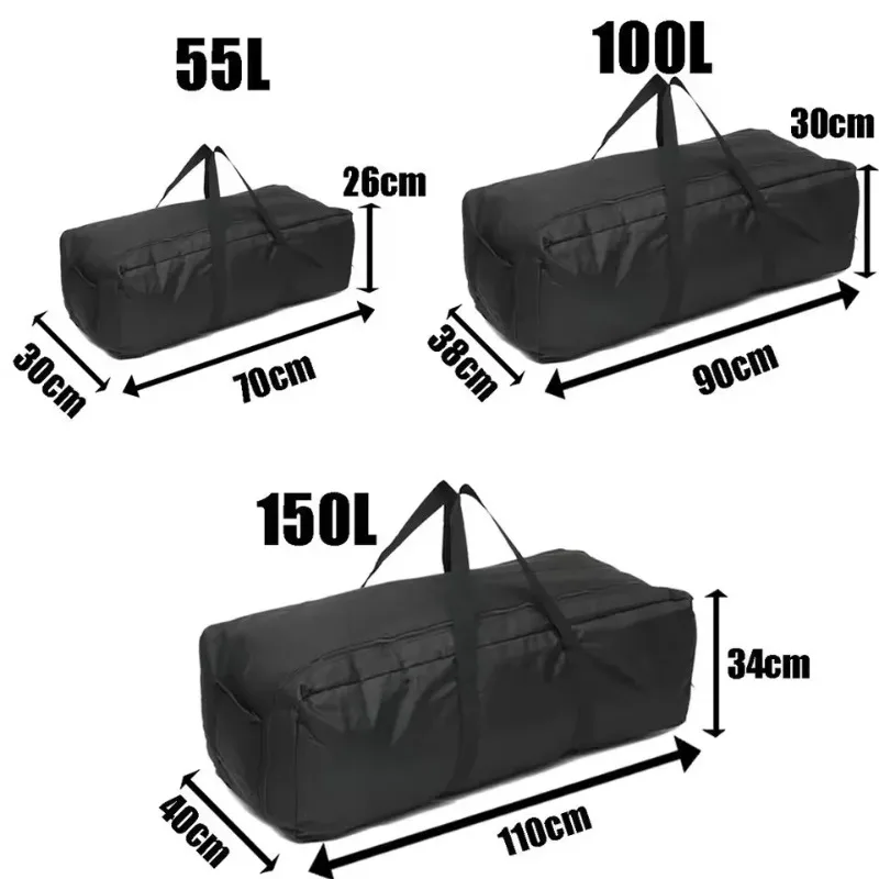 1680D Oxford Fabric Outdoor Waterproof Storage Bag | 55L-150L Foldable Luggage Duffle Backpack Waterproof Large Hiking Handbags