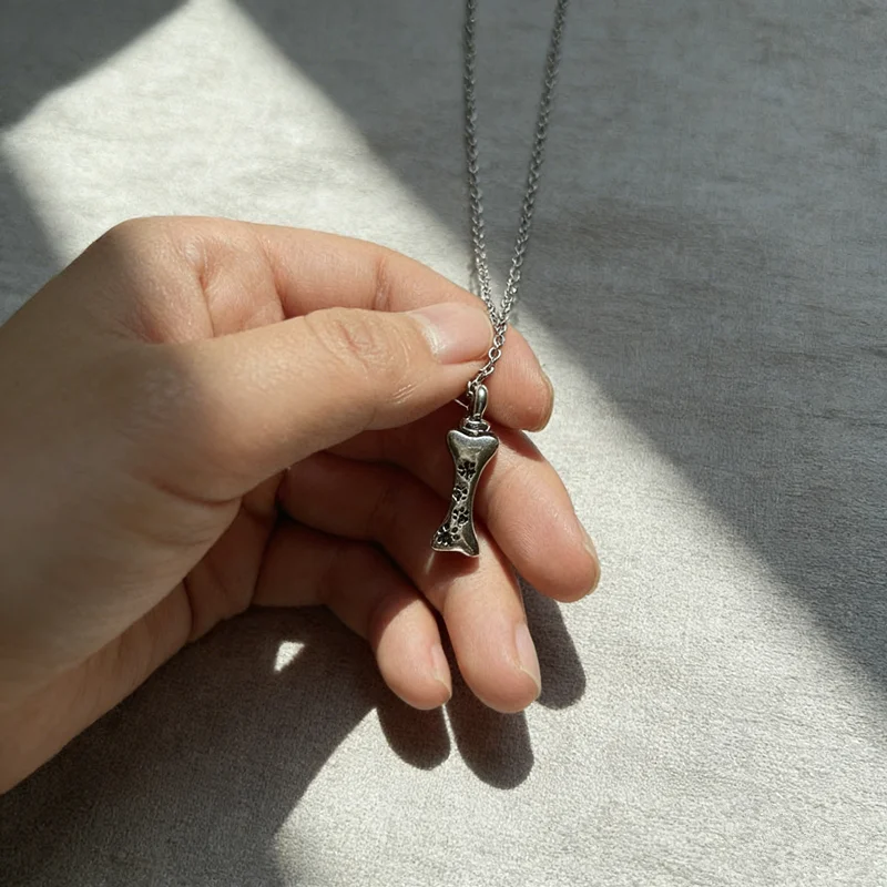1PCS Bone Ash Locket Cremation Jewelry Urn Necklaces Keepsake Pendant for Pet Dog Paw Print Memorial Ashes Jewelry thumbnail 5